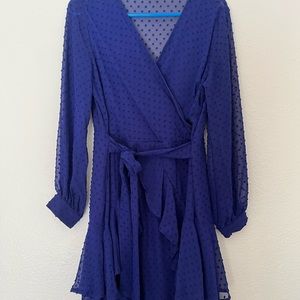 Long sleeve cocktail mini dress